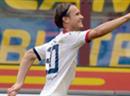 Cagliaris Albin Ekdal jubelt nach seinem Tor zum 1:2 gegen Inter Mailand.