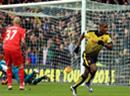 Watfords Odion Ighalo jublet nach seinem Treffer.