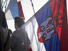 Serbische oppositionelle Parteien hatten zum Protest aufgerufen.