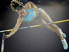 Stabhochsprung-Weltrekordhalterin Jelena Isinbajewa am Samstag.