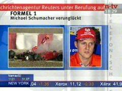 Bilder von Schumis Crash lieferte der Nachrichtensender n-tv.