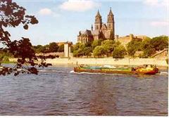 Der Magdeburger Dom an der Elbe.