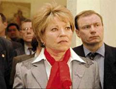 Valentina Matwienko kam auf 63,1% der Stimmen.