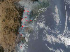 NASA-Satelliten-Bild der australischen Ostküste.