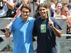 Roger Federer und Rafael Nadal.
