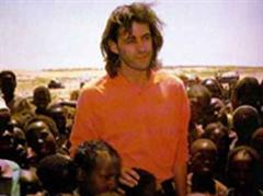 Bob Geldof für Live-8 in Afrika in den 80er-Jahren.
