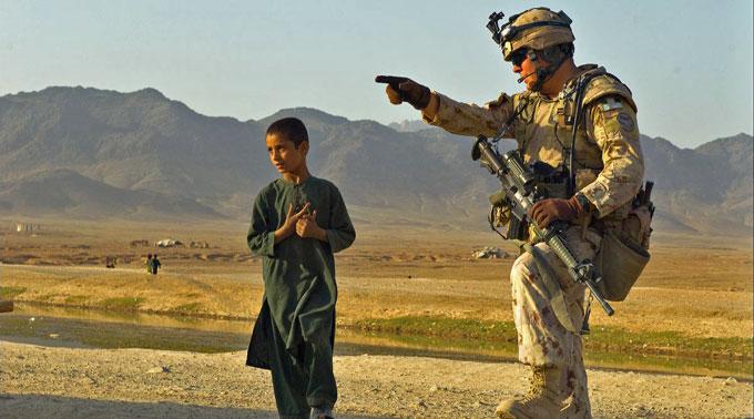 Ein niederländischer Soldat in Afghanistan.