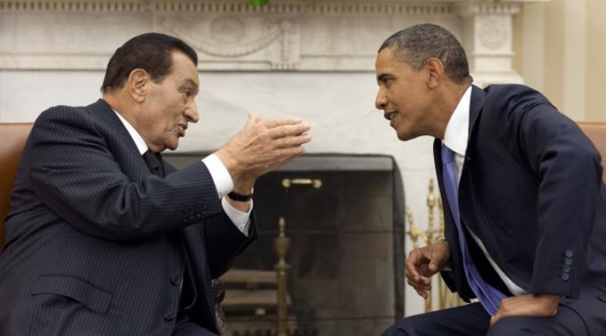 Obama im Gespräch mit Mubarak (2010) (Archivbild).