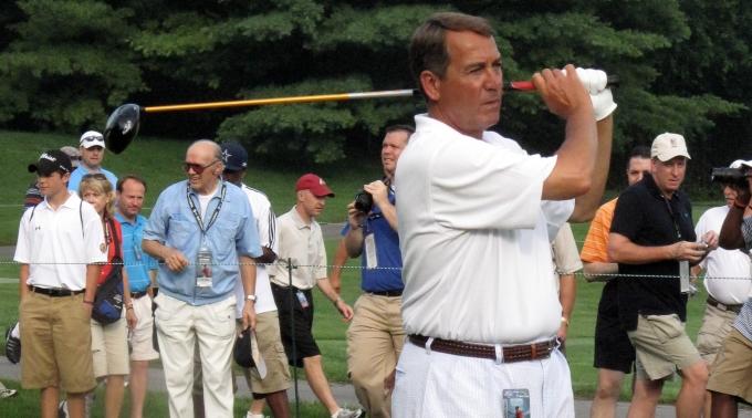 John Boehner auf dem Golfplatz.