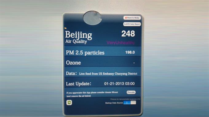 Nicht mehr 800 oder 500, sondern «nur» noch 248. Messwerte der Pekinger US-Botschaft vom Montagmorgen. «Sehr ungesund». Die Feinstaubwerte (PM 2,5 Particles) sind um ein vielfaches hoeher als das von der WHO festgesetzte Maximum.