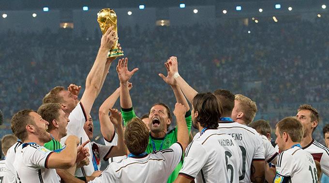 Die deutschen Spieler feierten ihren WM-Sieg überschwänglich.