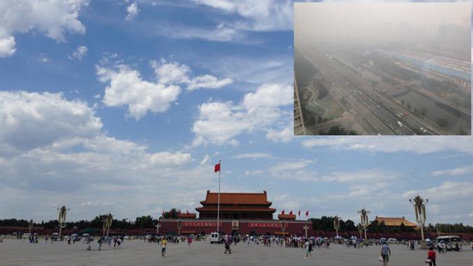 Pekinger Luft-Träume (und die häufige Realität).