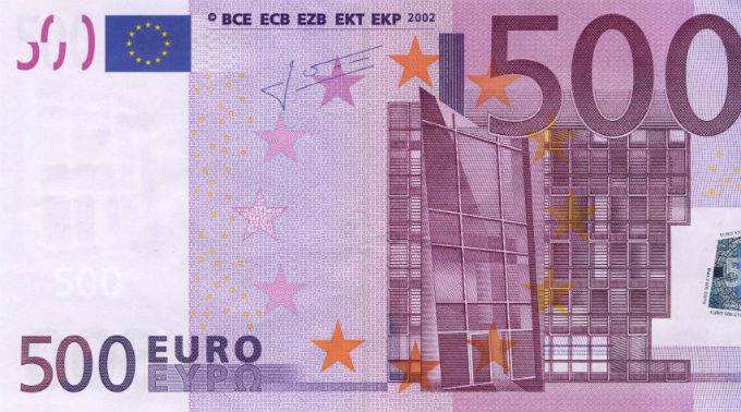 Die grösste Euro-Banknote verabschiedet sich.